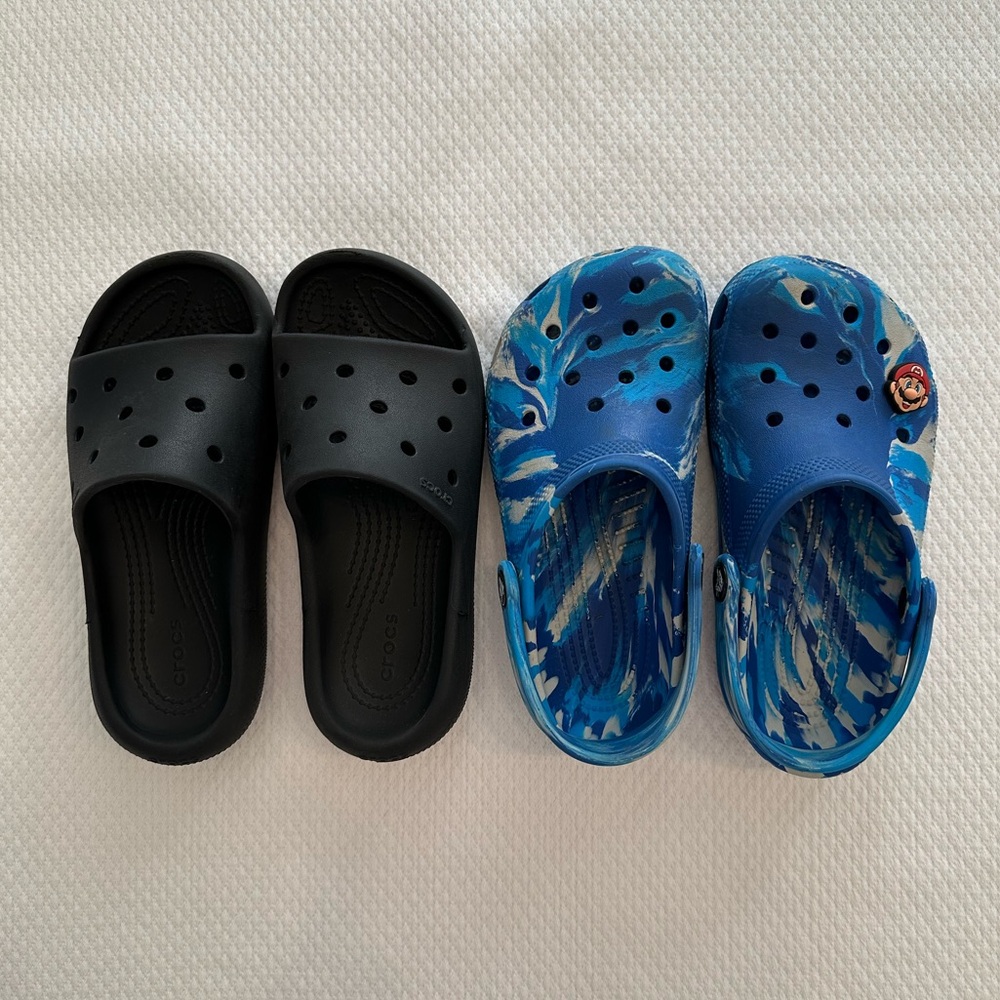 2 PAIRS of Kids Crocs!!